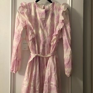 Aritzia Wilfred Pink Tie Dye Elia Dress